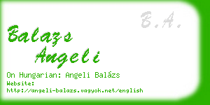 balazs angeli business card